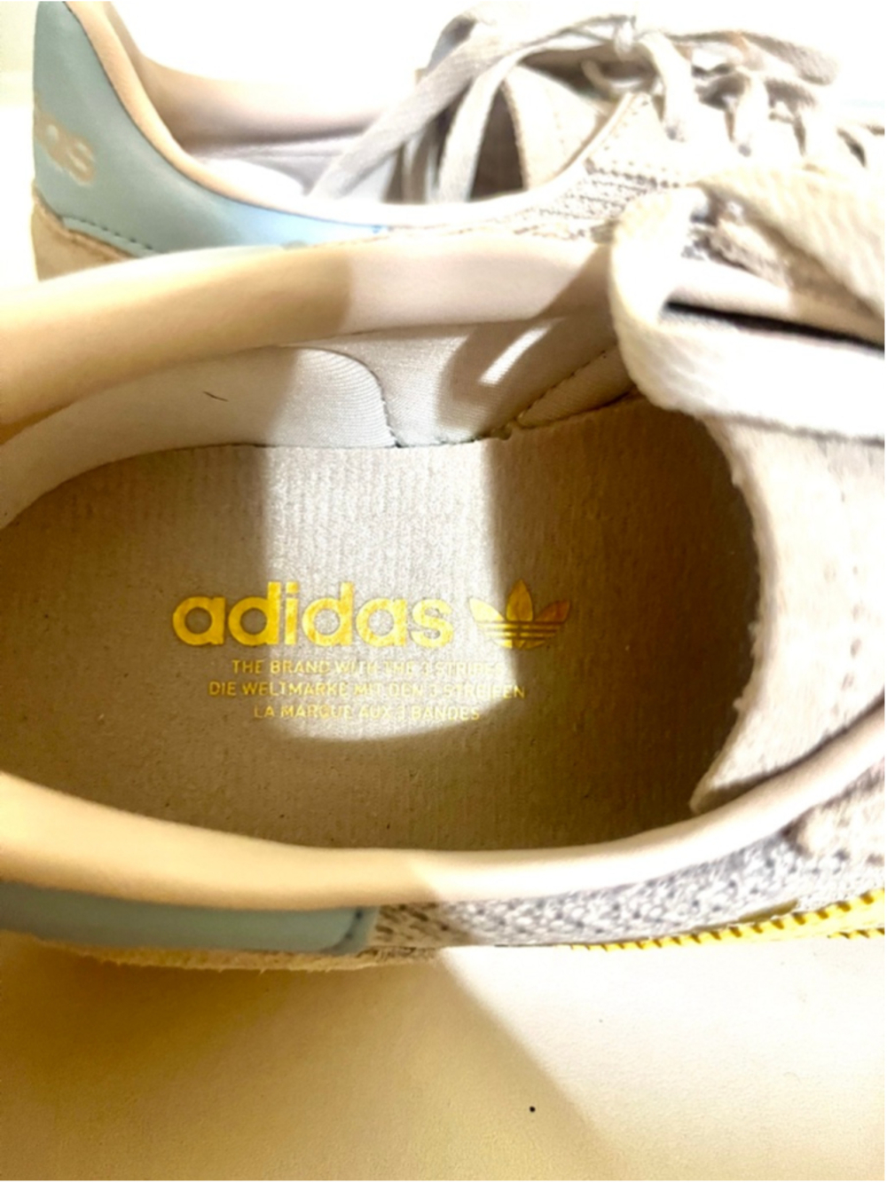 adidas Handball Spezial in "Footwear Gray / Powder Yellow" Women Sneakers Size 7 - Picture 7 of 9
